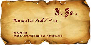 Mandula Zsófia névjegykártya